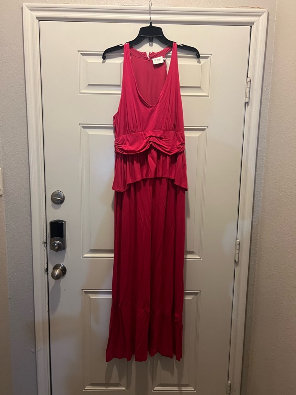 Hot Pink Sleeveless Maxi Dress
